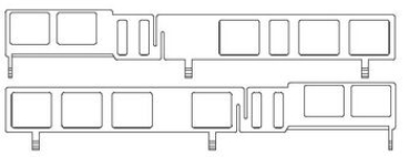 N Piko Ersatzteile Dieseltriebwagen Seitenfenster rechts+ links, Endwagen A, etc............................................................