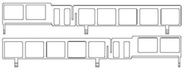 N Piko Ersatzteile Dieseltriebwagen Seitenfenster rechts+ links, Endwagen B, etc...........................................................