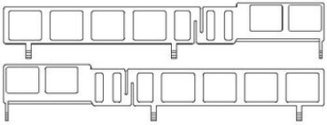 N Piko Ersatzteile Dieseltriebwagen Seitenfenster rechts+ links, MW, etc.......................................................................