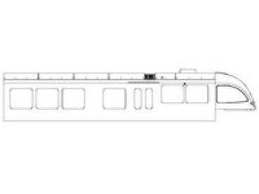 N Piko Ersatzteile Elektrotriebwagen Gehäuse Endwagen A mit Fenster, etc.....................................................................