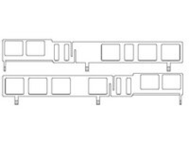 N Piko Ersatzteile Elektrotriebwagen Seitenfenster rechts+ links, Endwagen A, etc..............................................................