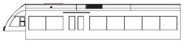 N Piko Ersatzteile Dieseltriebwagen Gehäuse Endwagen B mit Fenster, etc......................................................................