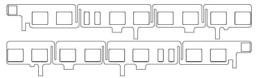 N Piko Ersatzteile Elektrotriebwagen Endwagen A/ B Fenster, etc....................................................................