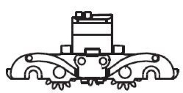 N Piko Ersatzteile Elektrotriebwagen Getriebegehäuse mit Zahnrad, etc................................................................................