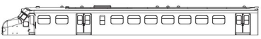 N Piko Ersatzteile NL NS Elektrotriebwagen " Hondekop ", 2teilig, 4A, Ep.III- IV, grau- grün, Gehäuse mit Fenster EW ohne Pantograph, etc............... -
