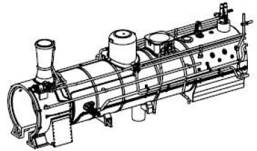 TT Piko Ersatzteile Dampflokomotive BR 55 669 Kessel mit Armaturen, etc..........................................................