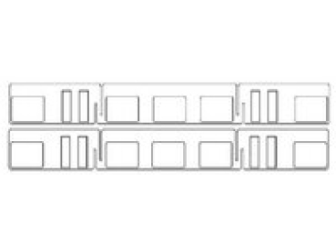 TT Piko Ersatzteile D DB Elektrotriebwagen BR 442 Fensterband rechts+ links, Mittelwagen, etc..................................