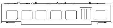 TT Piko Ersatzteile D DB Elektrotriebwagen BR 442 Gehäuse mit Fenster Mittelwagen, etc........................................