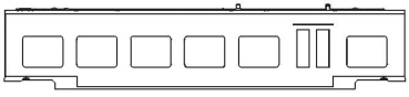 TT Piko Ersatzteile D DB Elektrotriebwagen BR 442 Gehäuse mit Fenster Mittelwagen mit WC, etc..............................