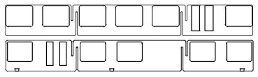 TT Piko Ersatzteile D DB Elektrotriebwagen BR 442 Fensterband rechts+ links, Mittelwagen, etc..................................