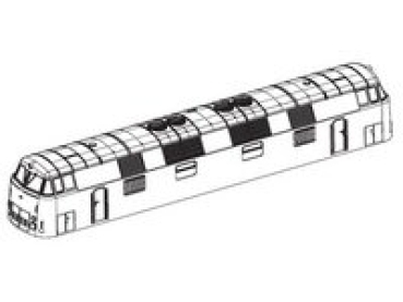 TT Ersatzteile Diesellokomotive Gehäuse, bedruckt, mit Fenster, etc..................................................