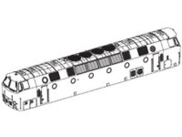 TT Piko Ersatzteile D DR  Diesellokomotive BR 119 Gehäuse dekoriert mit Fenster, etc.........................................................................................