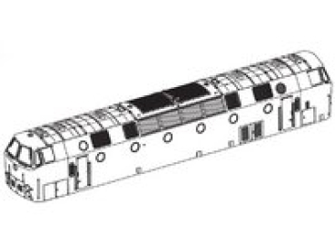 TT Piko Ersatzteile D DB Diesellokomotive BR 229 Gehäuse dekoriert mit Fenster, etc.............................................................................