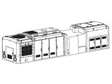 TT Ersatzteile Diesellokomotive Gehäuse, dekoriert mit Leuchtstäben, etc...............................................................