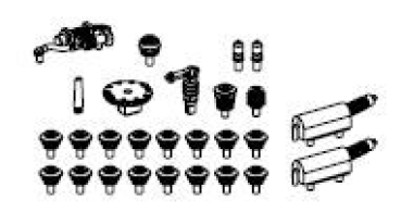 TT Piko Ersatzteile D DB Elektrolokomotive BR 150 120- 4, 6A, Ep.V, blau- beige, Antenne, Isolatoren, etc.................