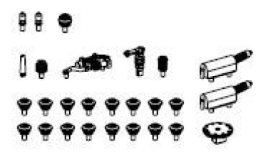 TT Piko Ersatzteile D DB Elektrolokomotive BR 150 015- 6, 6A, Ep.IV, blau-beige, Antenne, Isolatoren, etc..................