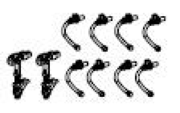 TT Piko Ersatzteile CZ CSD Elektrolokomotive BRS 499.02, 4A, Ep.IV, rot- beige, Bremsschlauch, Kuppelhaken, etc.....................