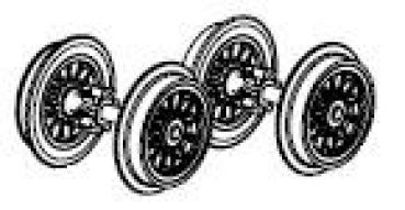 TT Piko Ersatzteile CZ CSD Elektrolokomotive BRS 499.02, 4A, Ep.IV, rot- beige, Radsatz mit Zahnrad und Haftreifen, St.2, etc.....................