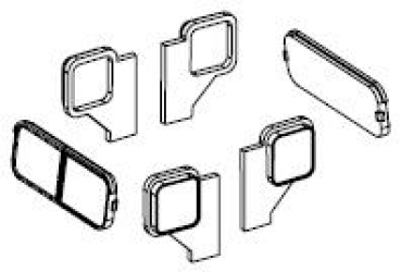 TT Piko Ersatzteile D DR Elektrolokomotive BR 243 064- 3, 4A, Ep.IV, Fenster, etc.......................