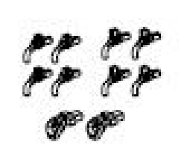 TT Piko Ersatzteile D DR Elektrolokomotive BR  243 064- 3, 4A, Ep.IV, Luftleitungen, Haken, etc...................