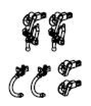 TT Piko Ersatzteile D DR Diesellokomotive TGK2, 2A, Ep.IV, gelb, Kuppelhaken, Bremsschlauch, etc...............................