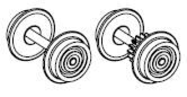 TT Piko Ersatzteile D DR Diesellokomotive TGK2, 2A, Ep.IV, gelb, Radsatz, St. 2, etc....................