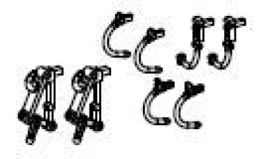 H0 Piko Ersatzteile D DR Reisezugwagen Kl.2, grün, 4A, Ep.IV, Brems- Heizschläuche, org. Kupplung, etc................................