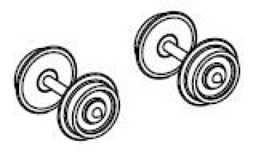 H0 Piko Ersatzteile D DR Reisezugwagen Kl.2, grün, 4A, Ep.IV, Radsatz 2, etc.......................