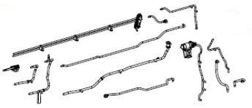 H0 Piko Ersatzteile D DR Dampflokomotive BR 83 1027- 8, 1D2, Ep.IV, Kesselleitungen links, etc............