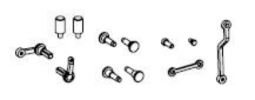 H0 Piko Ersatzteile D DR Dampflokomotive BR 83 1027- 8, 1D2, Ep.IV, Kurbelbolzen, Kurbelhebel, Kurbelstange, Niet, etc............