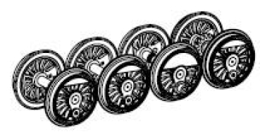 H0 Piko Ersatzteile B SNCB Dampflokomotive Rh 97 035, 1D1, Ep.III, Treibradsatz, St.4, AC, etc............