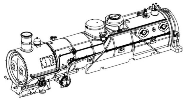 H0 Piko Ersatzteile D DRG Dampflokomotive BR 93 077, 1D1, Ep.II, Kessel, komplett, ohne Rauchkammertür, etc.........