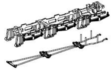 H0 Piko Ersatzteile D DB Dampflokomotive BR 03 275, 2C1, Ep.III, Bremsfederpakete mit Gestänge, etc............