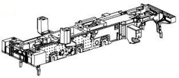 H0 Piko Ersatzteile D DB Dampflokomotive BR 91 1595, 1C, Ep.III, Lokrahmen mit Zahnräder, etc...........