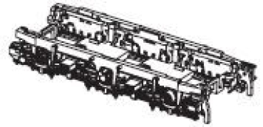 H0 Piko Ersatzteile A ÖBB Elektrolokomotive BR 1110.5, 6A, Ep.IV, Drehgestell mit Kleinteilen, rechts, etc...... ....
