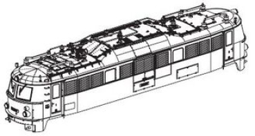 H0 Piko Ersatzteile A ÖBB Elektrolokomotive BR 1018 ..., Ep.III, L= 194mm, grün, Gehäuse komplett, etc..........