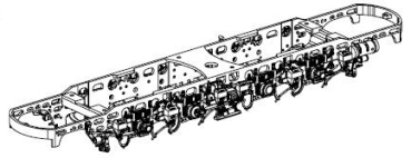 H0 Piko Ersatzteile A ÖBB Elektrolokomotive BR 1018 ..., Ep.III, L= 194mm, grün, Rahmenblende mit Anbauteilen, etc..........