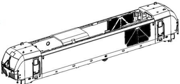 H0 Piko Ersatzteile D DB Elektrolokomotive BR 249 ..., " Duck mode ", 4A, Ep.VI, Gehäuse komplett, etc..........