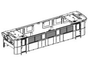 H0 Piko Ersatzteile D DB Elektrolokomotive E 44 174w, Ep.III, grün, Gehäuse mit Leiste komplett, etc.........