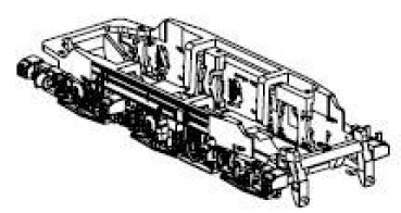 H0 Piko Ersatzteile D DB Elektrolokomotive BR 151 001, Co´Co, Ep.IV, grün, Drehgestell 1, etc....................