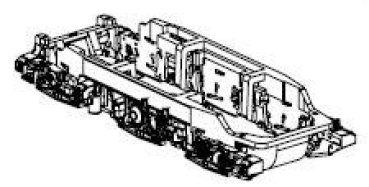 H0 Piko Ersatzteile D DB Elektrolokomotive BR 151 170-  8, Co´Co, Ep.IV, ozeanblau- beige, Drehgestell 2, etc...................