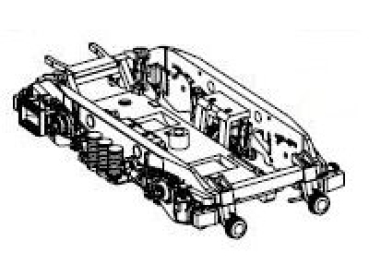 H0 Piko Ersatzteile D DB Elektrolokomotive BR 120 004- 7, Bo´Bo, Ep.IV, beige- rot, Drehgestell, hinten komplett DC, etc..................