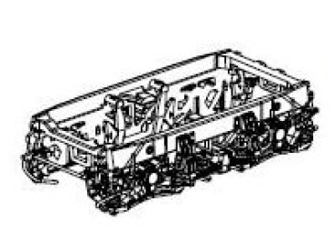 H0 Piko Ersatzteile CZ Elektrolokomotive BR 240 106- 5, 4A, Ep.VI, blau, Drehgestell hinten, komplett, etc............
