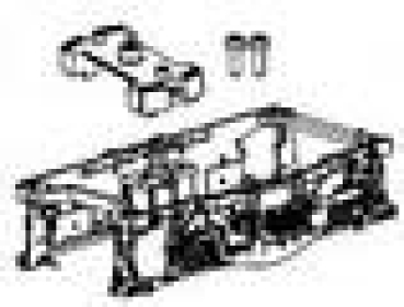 H0 Piko Ersatzteile Hu MAV Elektrolokomotive V 43 1282, 4A, Ep.VI, Blau, Drehgestell, komplett, mit Geschwindigkeitsmesser, etc............ -