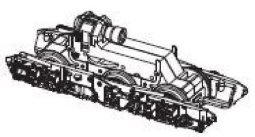 H0 Piko Ersatzteile D DB Elektrolokomotive BR 150 162- 6, 6A, Ep.IV, grün, Getriebe hinten komplett, AC, etc........ -