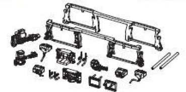 H0 Piko Ersatzteile D DB Elektrolokomotive BR 110 176- 5, 4A, Ep.IV, blau, Kleinteile Drehgestell, etc...... ....