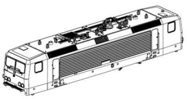 H0 Piko Ersatzteile D DR Elektrolokomotive BR 143 873- 8, 4A, Ep.V, rot, Gehäuse komplett, etc.......