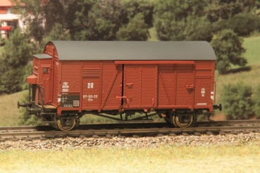 H0 A ÖBB Güterwagen ged., Oppeln, 2A, Ep.III, Bremserhaus, Blechdach,