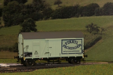 H0 D DB Güterwagen ged., Oppeln, 2A, Ep.III, Bremserhaus, Staatl. Fachingen,