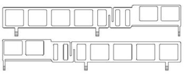 N Piko Ersatzteile Dieseltriebwagen Seitenfenster rechts+ links, Endwagen B, etc............................................................